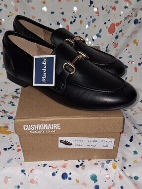 Cushionaire Black Woman's Loafers NWT Size 10